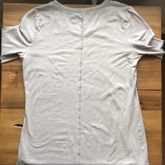 a.n.a Metallic Long Sleeve Shirt Pale Mauve - Picture 8 of 9